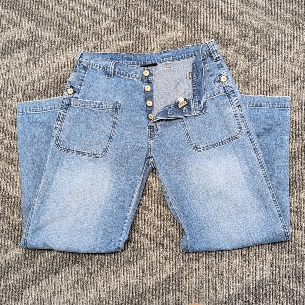 Vintage Express “Seven7” Wide-Leg Button Fly Jeans Women's 34x30
